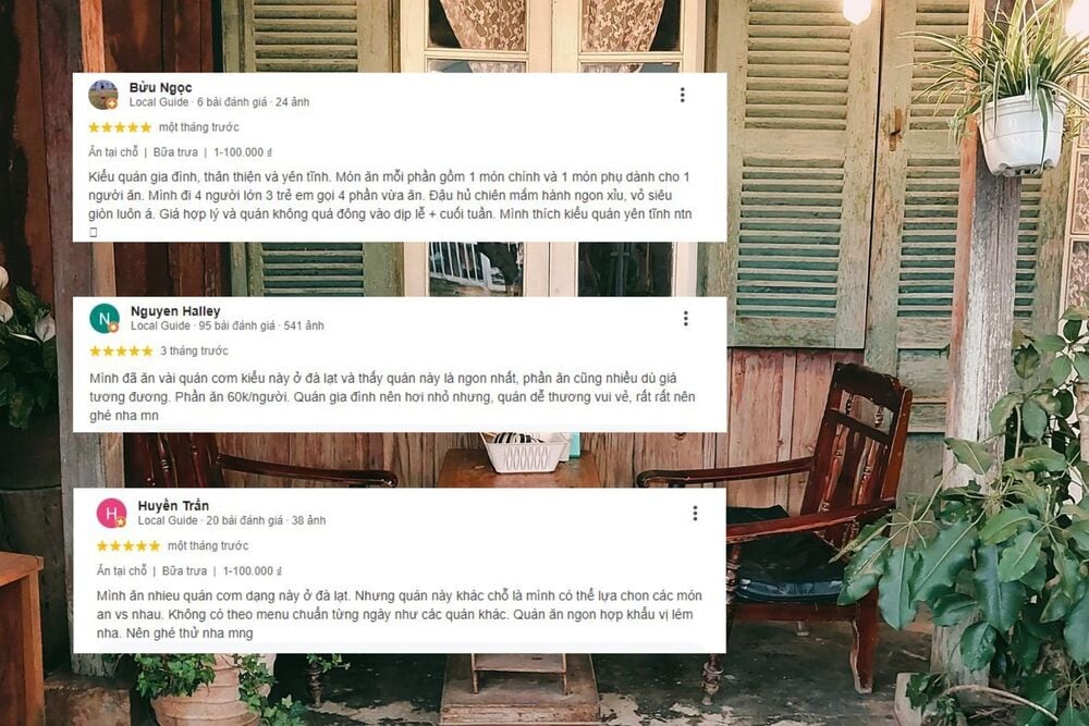 Đánh giá của thực khách về Tiệm cơm Bếp Nhà Gỗ